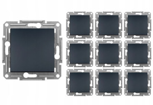 10x Schneider Asfora Łącznik 1-biegunowy Antracyt B/r Eph0100371