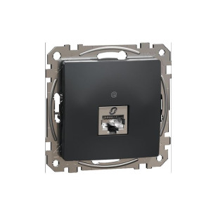 Gniazdo komputerowe 1XRJ45 kat.6 czarny antracut SEDNA
