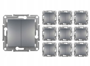 10x Schneider Asfora Łącznik Świecznikowy Stal B/r Eph0300162