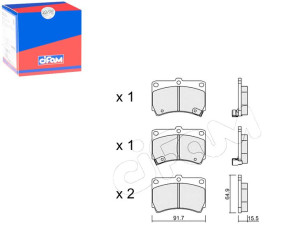 Klocki Hamulcowe Mazda 323 89-98 Cifam