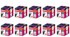 10xżarówka Led Gu10 6,9w 6500k 575lm 36st Czarna Osram Ledvance