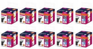 10xżarówka Led Gu10 6,9w 4000k 575lm 36st Czarna Osram Ledvance
