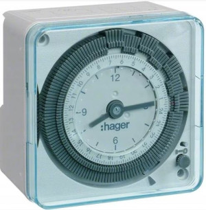 HAGER ZEGAR analogowy DOBOWY 230V 1P 16A EH711