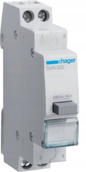 Hager Przełącznik Przyciskowy 2no 16a 230vac Svn332