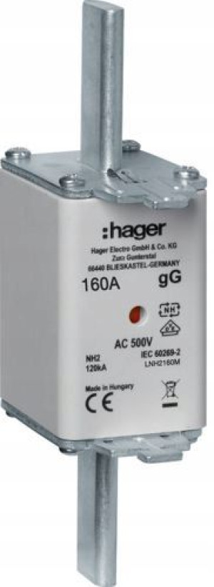 Hager Wkładka Bezpiecz Nh2c 160a 500v Lnh2160m