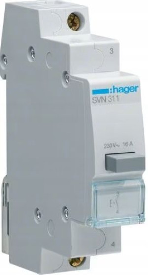 Hager Przycisk 1no 16a 230vac Svn311