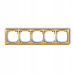 Karlik Deco Soft Ramka Uniwersal Pięcokrotna Złoty 29drso-5