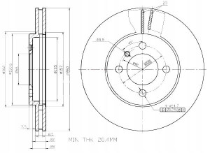 Tarcze Ham. 2szt Bmw P. E30 86-93 Maxgear