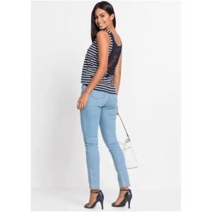 Bonprix Top W Paski Z Koronką 32-34 969313