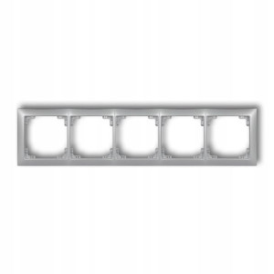 Karlik Deco Soft Ramka Uniwersalna Pięcokrotna Srebrny 9drso-5