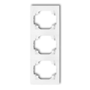 Karlik Logo Ramka Pionowa Potrójna Biały Lrv-3