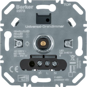 BERKER one.platform Ściemniacz obrotowy uniwersalny 20-210W LED 3-60W 2973