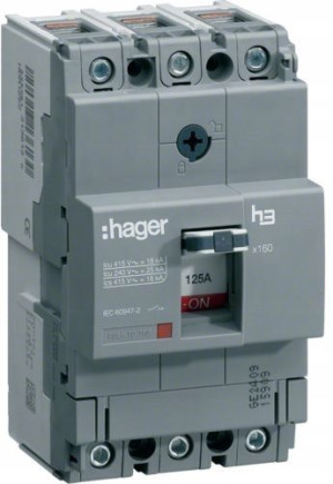 Hager Wyłącznik Mocy X160 3p 40ka 100a Hna100h