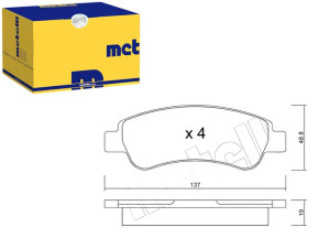 Klocki Hamulcowe Citroen Jumper 06- Tył Metelli