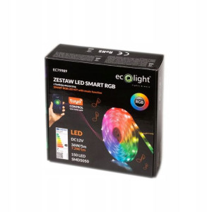 Zestaw LED SMART RGB z funkcją muzyczną 7,2W/1m 5M