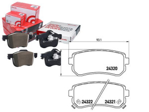 Klocki Hamulcowe Kia Ceed 06- Tył Brembo