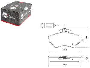 Klocki Hamulcowe Audi 100 82-90 Z Czuj. A.b.s.