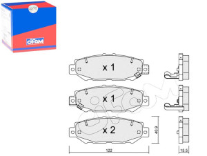 Klocki Hamulcowe Lexus Gs300 93-97 Tył Cifam
