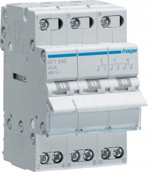 Hager Przełącznik Instalacyjny 1-0-2 3p 40a Sft340