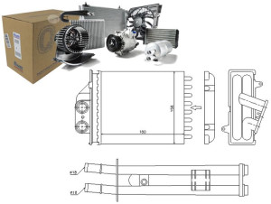 Nagrzewnica (180x158x40) Fiat 500 500 C Panda Ford