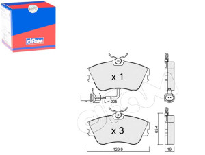 Klocki Hamulcowe Vw T4 96-03 Z Czuj. Cifam