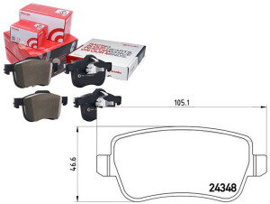 Klocki Hamulcowe Fiat Croma 05- Tył Brembo