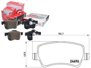 Klocki Hamulcowe Volvo S80 Ii 06- Tył Brembo