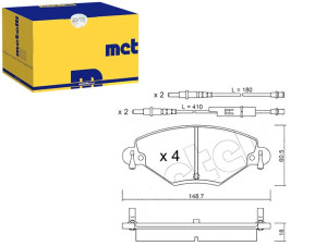 Klocki Hamulcowe Citroen C5 2,0-2,0hdi 01- Metelli