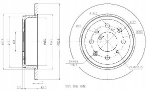 Tarcze Ham. 2szt Honda T. Civic -91 94- Rover 200 400 24 45 Maxgear