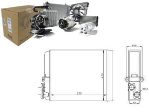 Nagrzewnica (235x213x40) Volvo S60 I S80 I V70 Ii