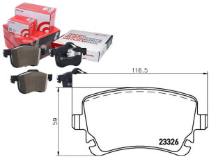 Klocki Hamulcowe Audi A6 Rs6 08-10 Tył Brembo