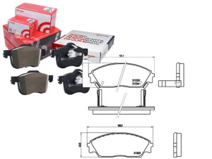 Klocki Hamulcowe Honda Civic 87-91 Brembo