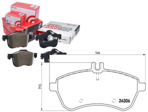 Klocki Hamulcowe Mercedes W204 C-klasa 07-13 Bremb