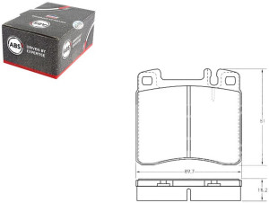 Klocki Hamulcowe Mercedes W140 S-klasa 91-93 A.b.s