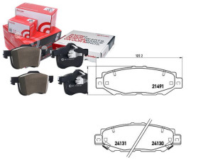 Klocki Hamulcowe Lexus Gs300 93-97 Tył Brembo