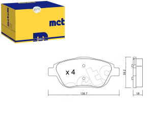 Klocki Hamulcowe Citroen C3 Picasso 09- Metelli
