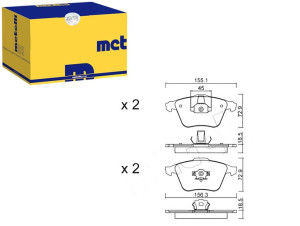 Klocki Hamulcowe Volvo S40 Ii, V50 04- Metelli