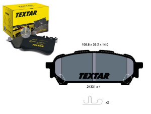 Klocki Hamulcowe Subaru Tył Impreza 00- Textar