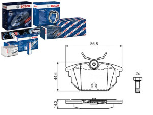 Klocki Hamulcowe Alfa Tył 145 146 Bosch