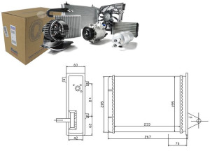 Nagrzewnica (223x195x42) Fiat Palio Siena Strada 1