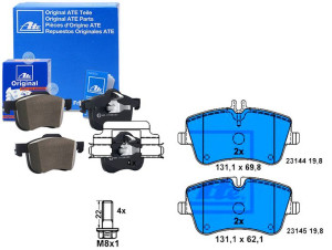 Klocki Hamulcowe Mercedes Przód W203 00- Ate