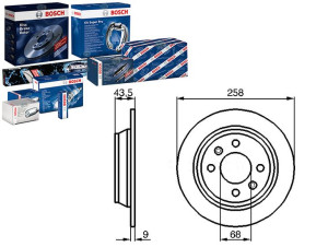 Tarcze Hamulcowe 2szt Saab Tył 900 9000 Bosch