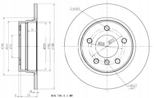 Tarcze Ham. 2szt Bmw T. E36 90- E46 Niewentylowana Maxgear
