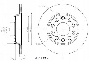 Tarcze Ham. 2szt Vw T. A4 1.6-3 Maxgear