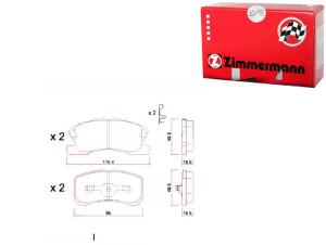 Klocki Hamulcowe Daihatsu Sirion 98-05 Przód Zimme