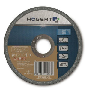 Tarcza metalu/inoxu 125mm 1.0mm HOEGERT