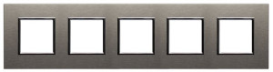 Ramka 5-krotna metal inox Dante