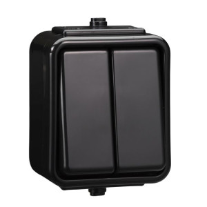 Łącznik świecznikowy czarny IP44 Cedar