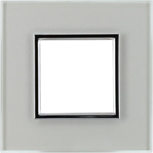Ramka 1-krotna szkło creative glass SUPER WHITE Dante