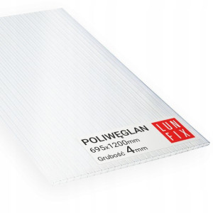 Poliwęglan komorowy 4mm 695x1200mm płyta szklarnia
